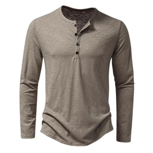 Men's Casual Long Sleeve Henley Shirt