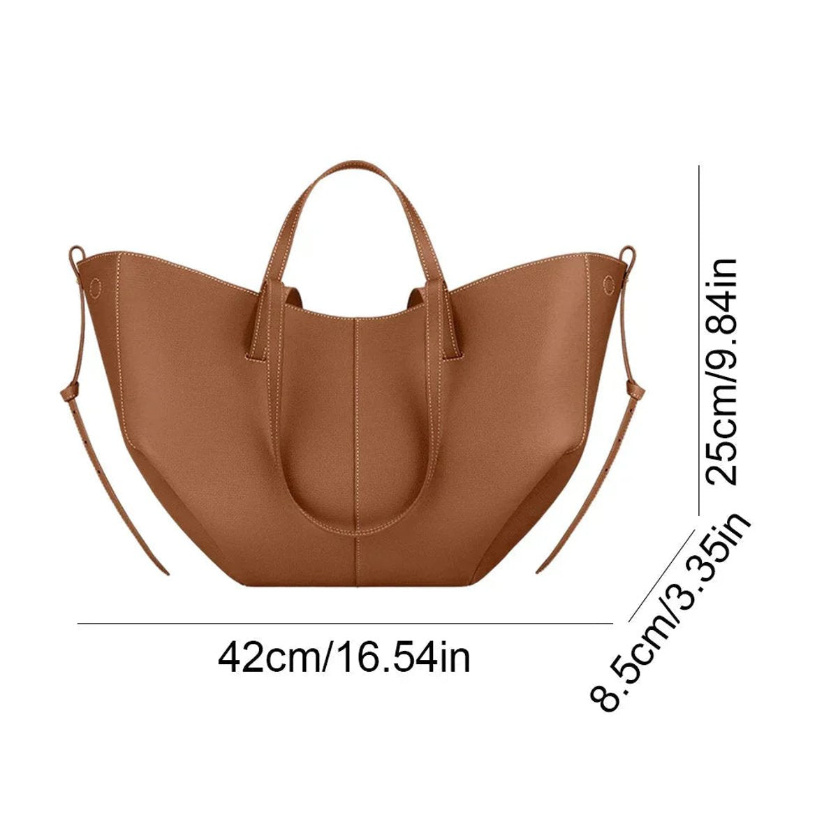 Women's Oversized Vintage Faux Leather Shoulder Tote Bag